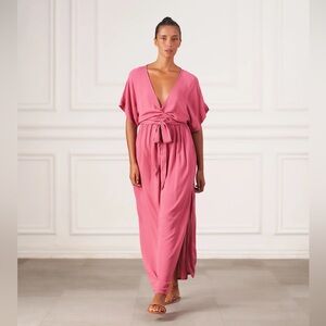 HAZEL AND FOLK Melody Maxi Dress | Rosa (S/M)